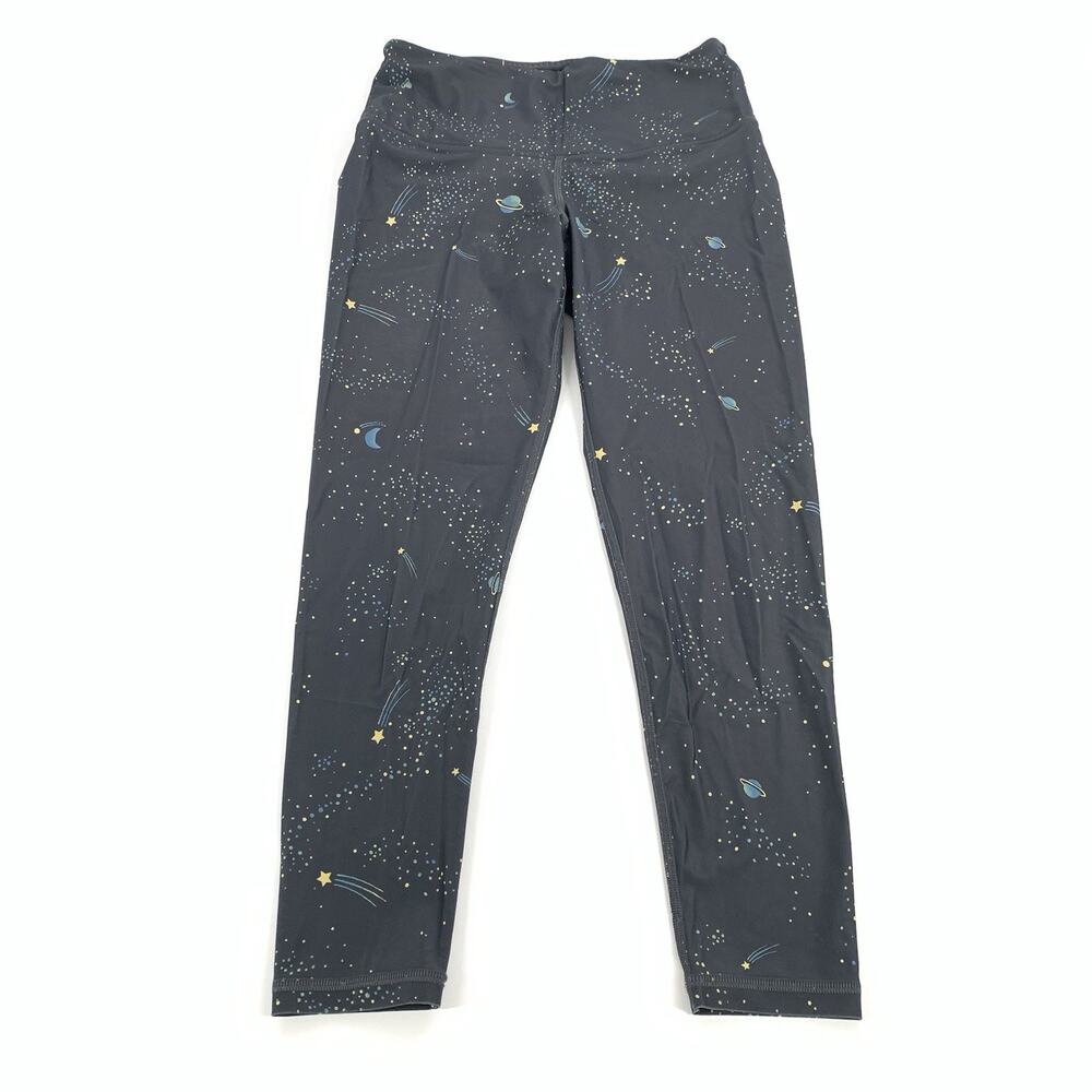 Victoria's Secret Galaxy Print Ankle Length Athletic Leggings Medium Womens Gray